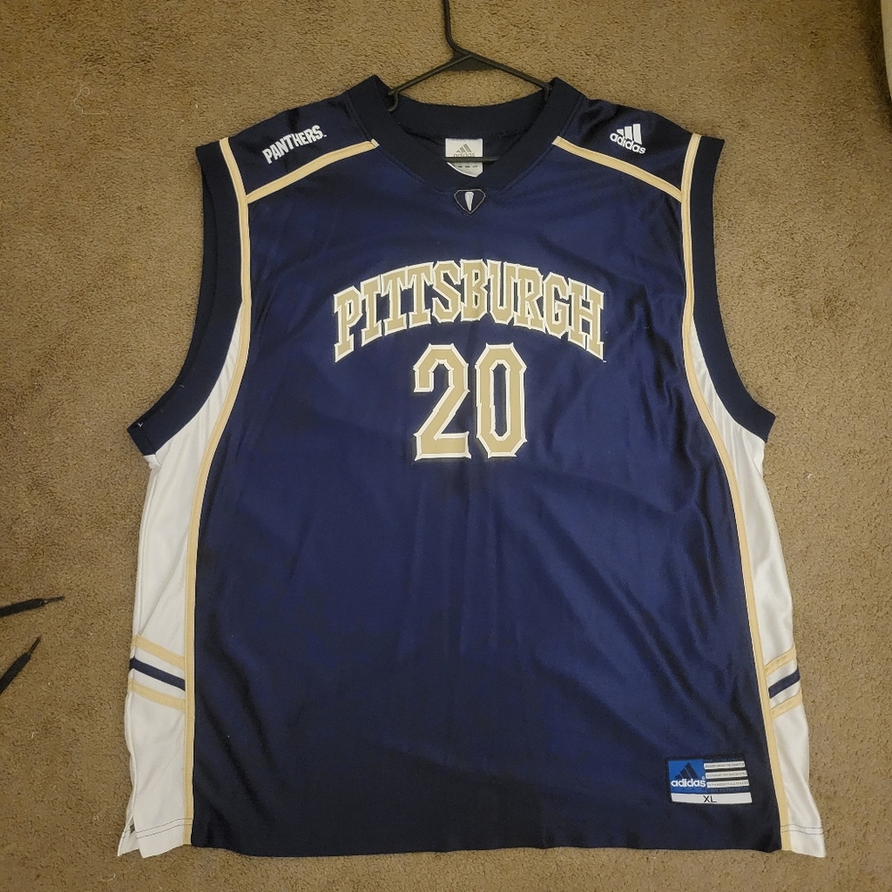 Pitt Panthers Basketball Jersey Adidas Y2K Blue Men’s XL Brandin Knight Vtg